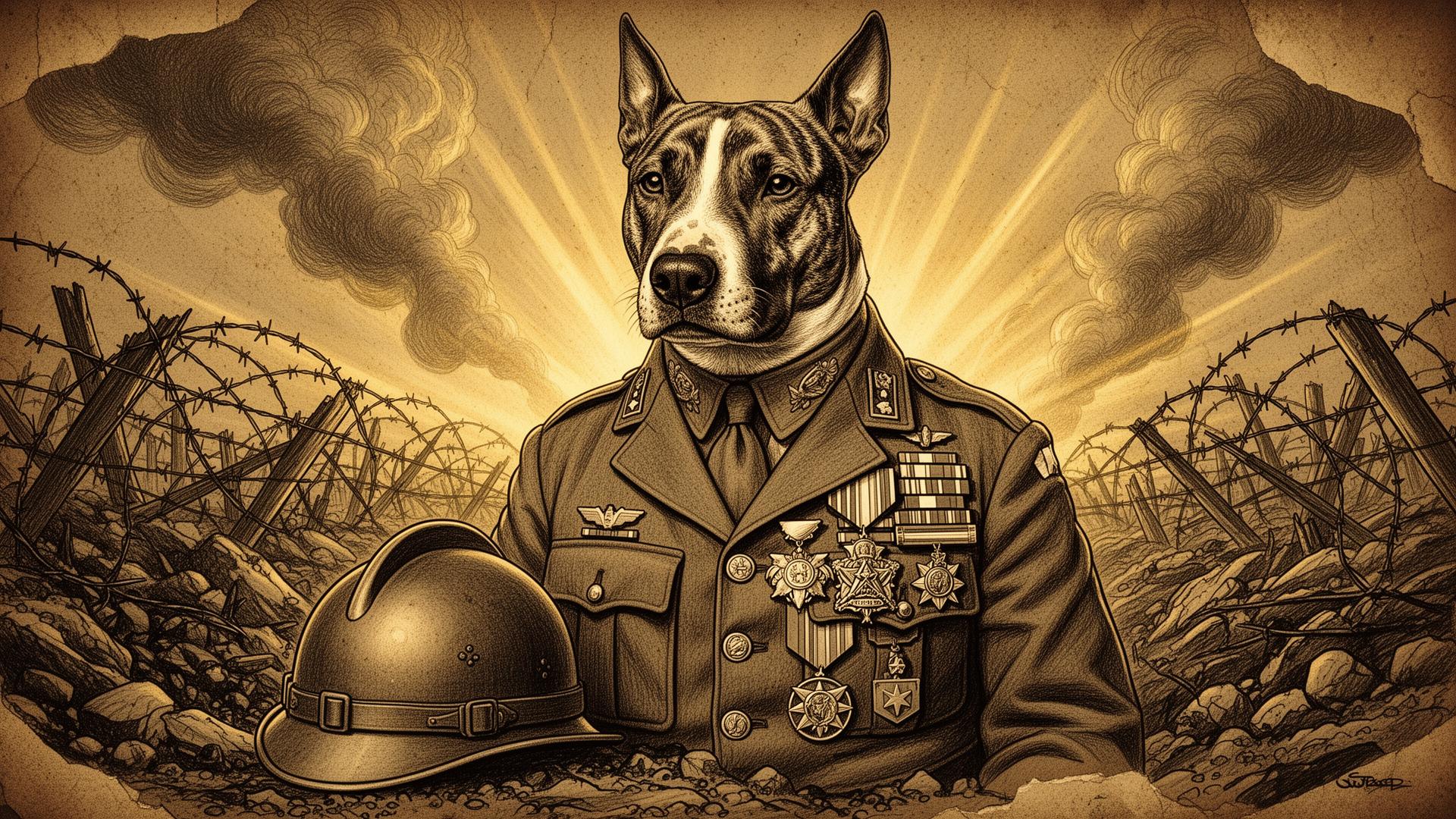 Sergeant Stubby in uniform